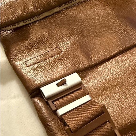 Mandarina Duck Brown Messenger Leather Crossbody Bag - Picture 15 of 16
